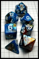 Dice : Dice - Dice Sets - QMay Blue and Copper Swirl with White Numerals - Amazon 2023